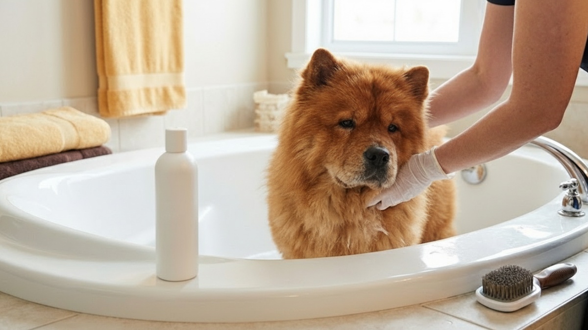 Bain et hygiène du chow-chow : les bonnes pratiques pour un pelage sain