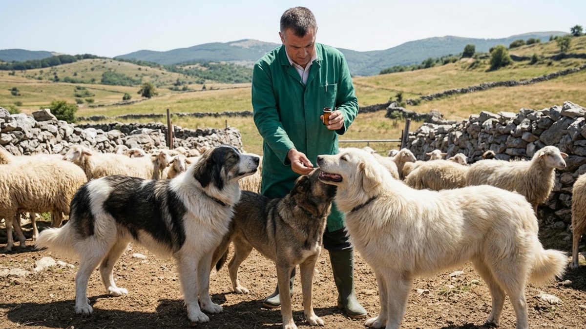 Le vermifuge des chiens de berger : guide pour le croate, le majorque et le mioritza
