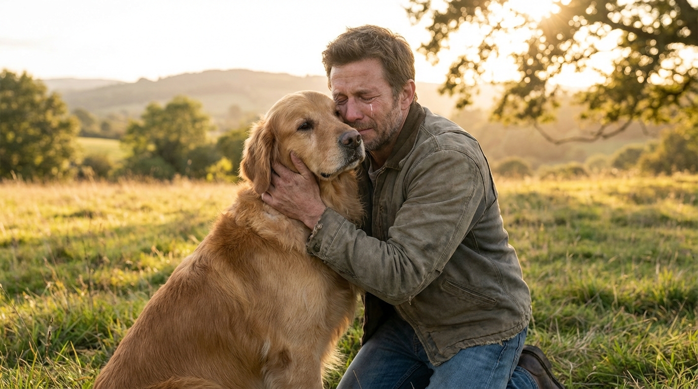 L'humoriste Jérémy Ferrari partage un moment de complicité avec son chien, illustrant son amour profond pour les animaux.