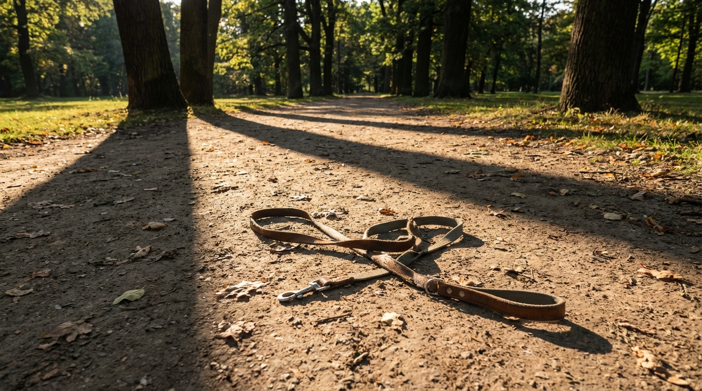 Une allée paisible dans un parc verdoyant, symbolisant le lieu où une promenade avec un chien a tragiquement dégénéré en agression.