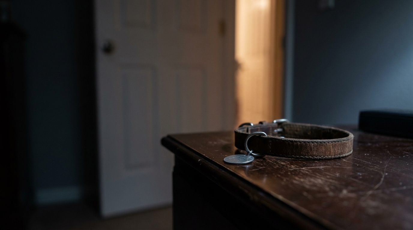 Un chien de type lurcher, au regard triste, illustrant la tragédie d'une attaque de chien inexpliquée.