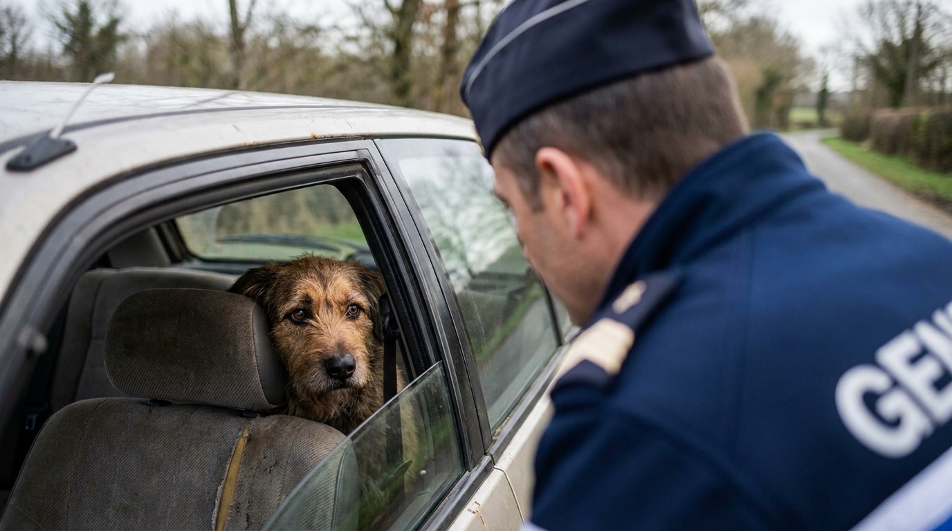 Un chien au regard doux et un peu craintif dans un refuge, symbolisant l'espoir d'une nouvelle vie après avoir été sauvé.