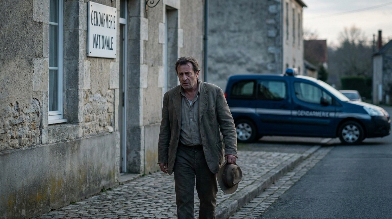 Anthony Delon photographié à sa sortie de garde à vue, le visage marqué, après avoir été accusé concernant le chien de son frère.