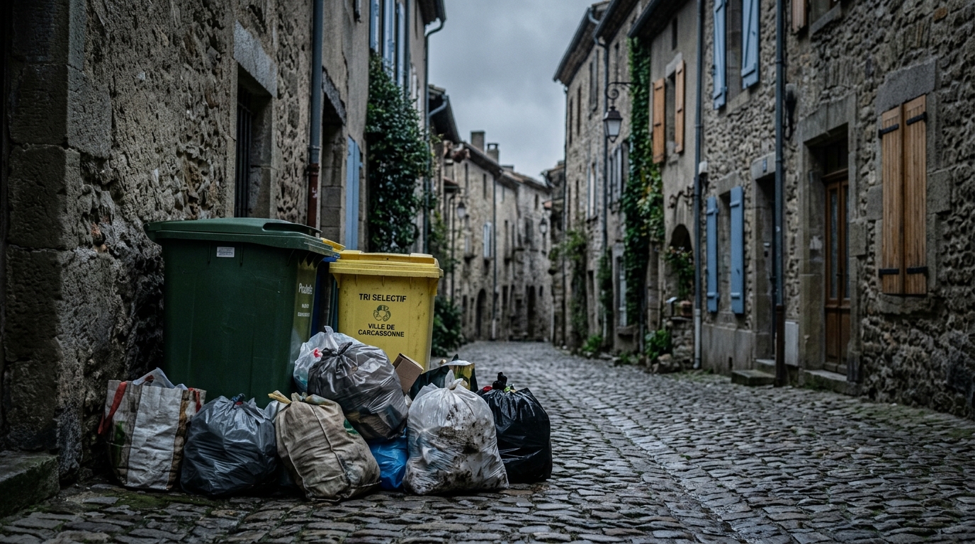 Une rue calme du Sud de la France sous une lumière tamisée d'après-midi