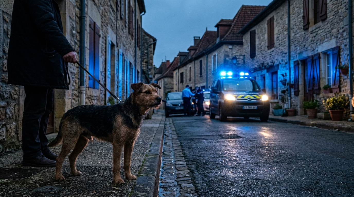 Un chien agressif lors d'une altercation nocturne dans une rue de Dordogne