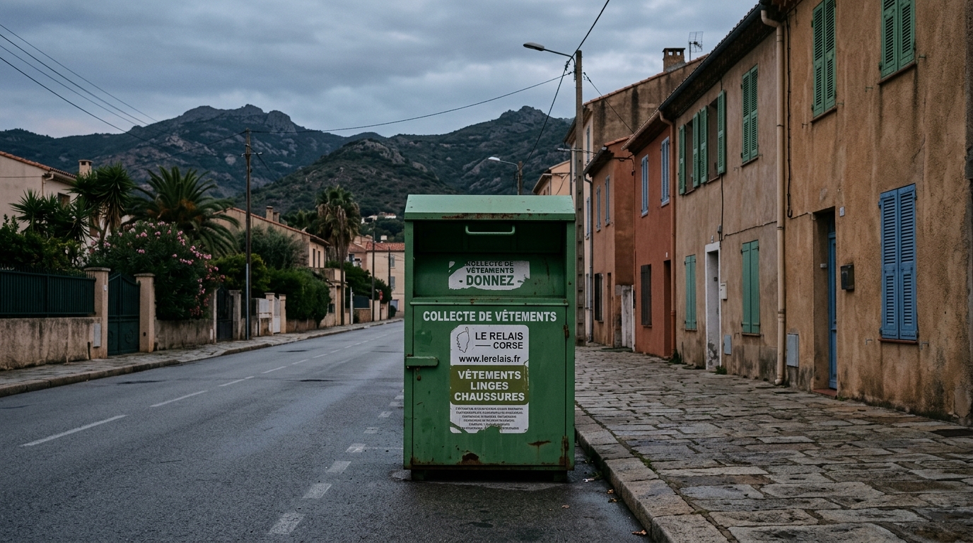 Une rue calme d'un quartier d'Ajaccio sous une lumière crépusculaire