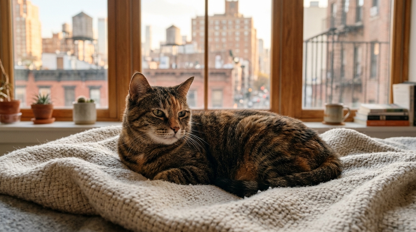 Une chatte âgée sauvée d'un appartement après avoir été oubliée