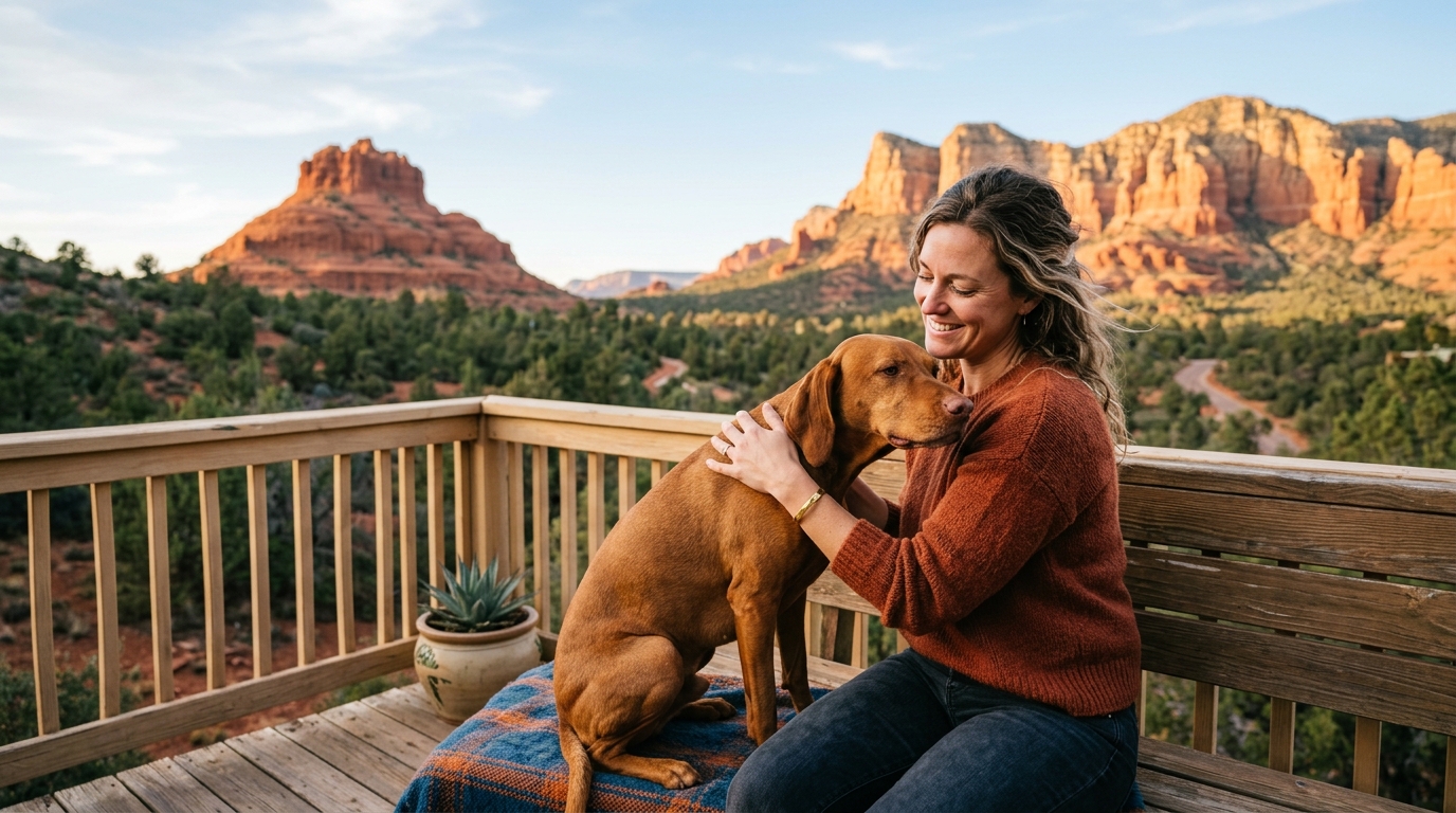 Un chien retrouvant sa maîtresse en Arizona