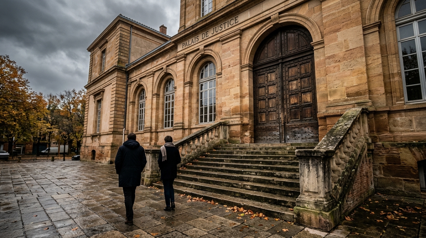 Façade du palais de justice à Albi en France