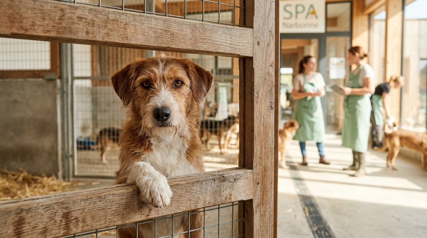 Un chien soigné dans un refuge animalier à Narbonne