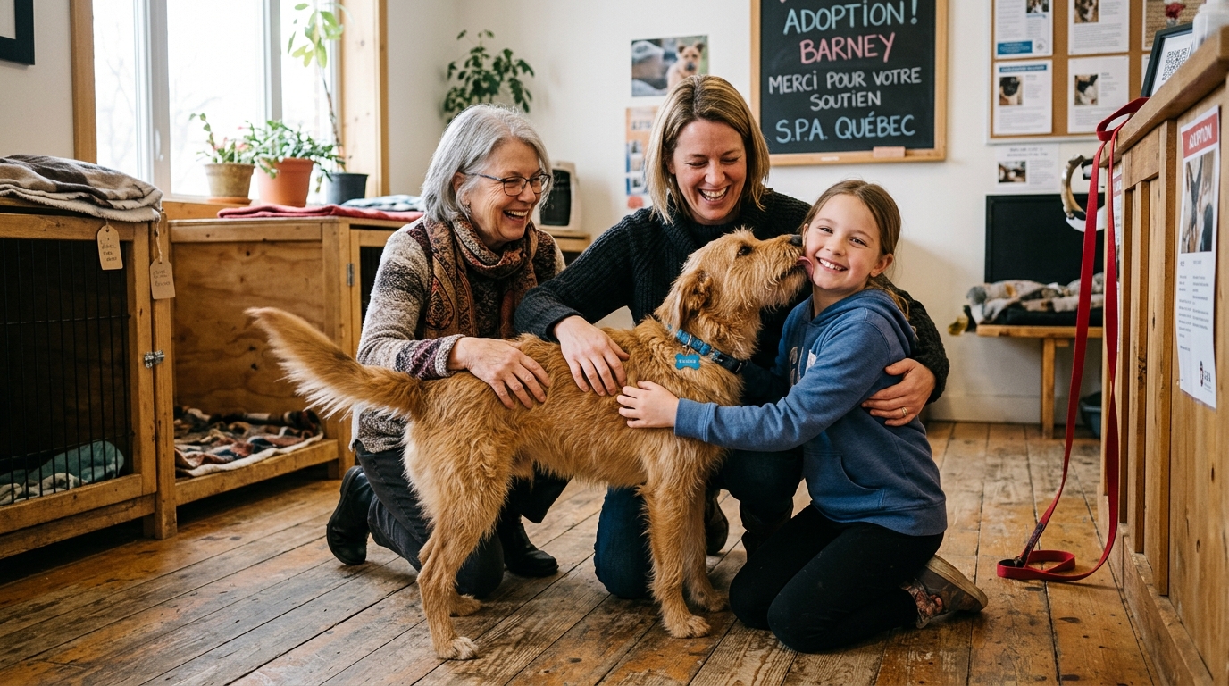 Une famille retrouve sa chienne disparue depuis quatre ans au refuge