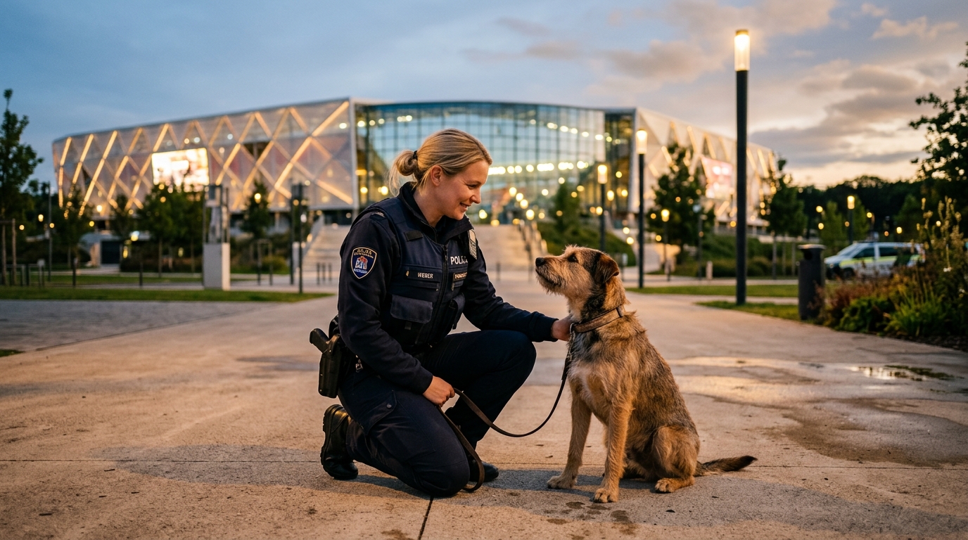 Un policier secourt un chien maltraité près du Stade de Luxembourg
