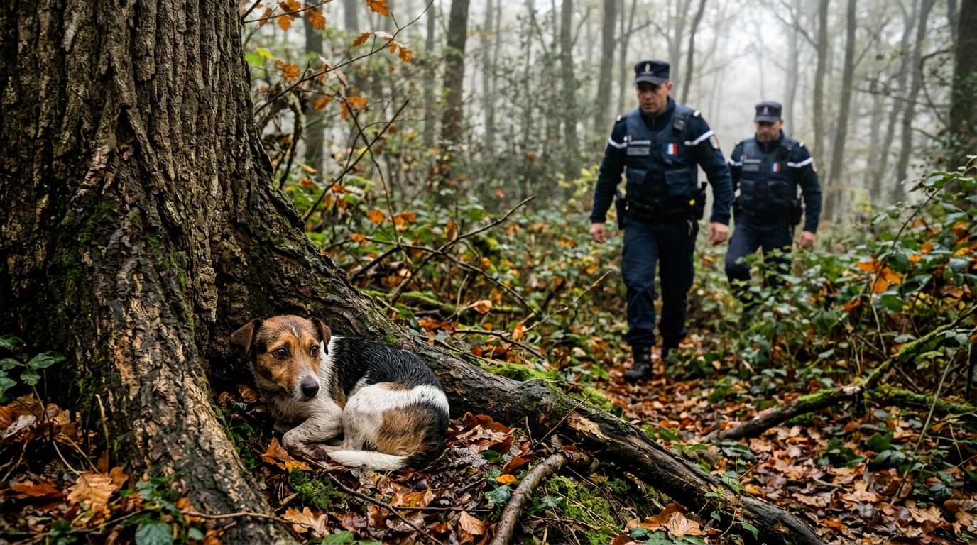 Un chien appeuré retrouvé sain et sauf dans un bois des Ardennes