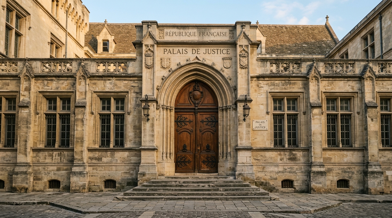 Palais de justice d'Avignon en France sous une douce lumière